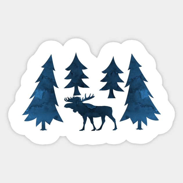 Moose Sticker by TheJollyMarten